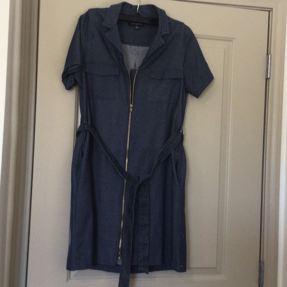 Sharagano Blue Denim Dress